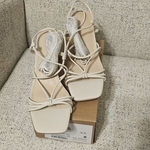 New Chic Cream Strappy Sandals